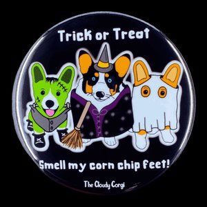Corgi Dog Halloween Pin Button Badge Accessories
